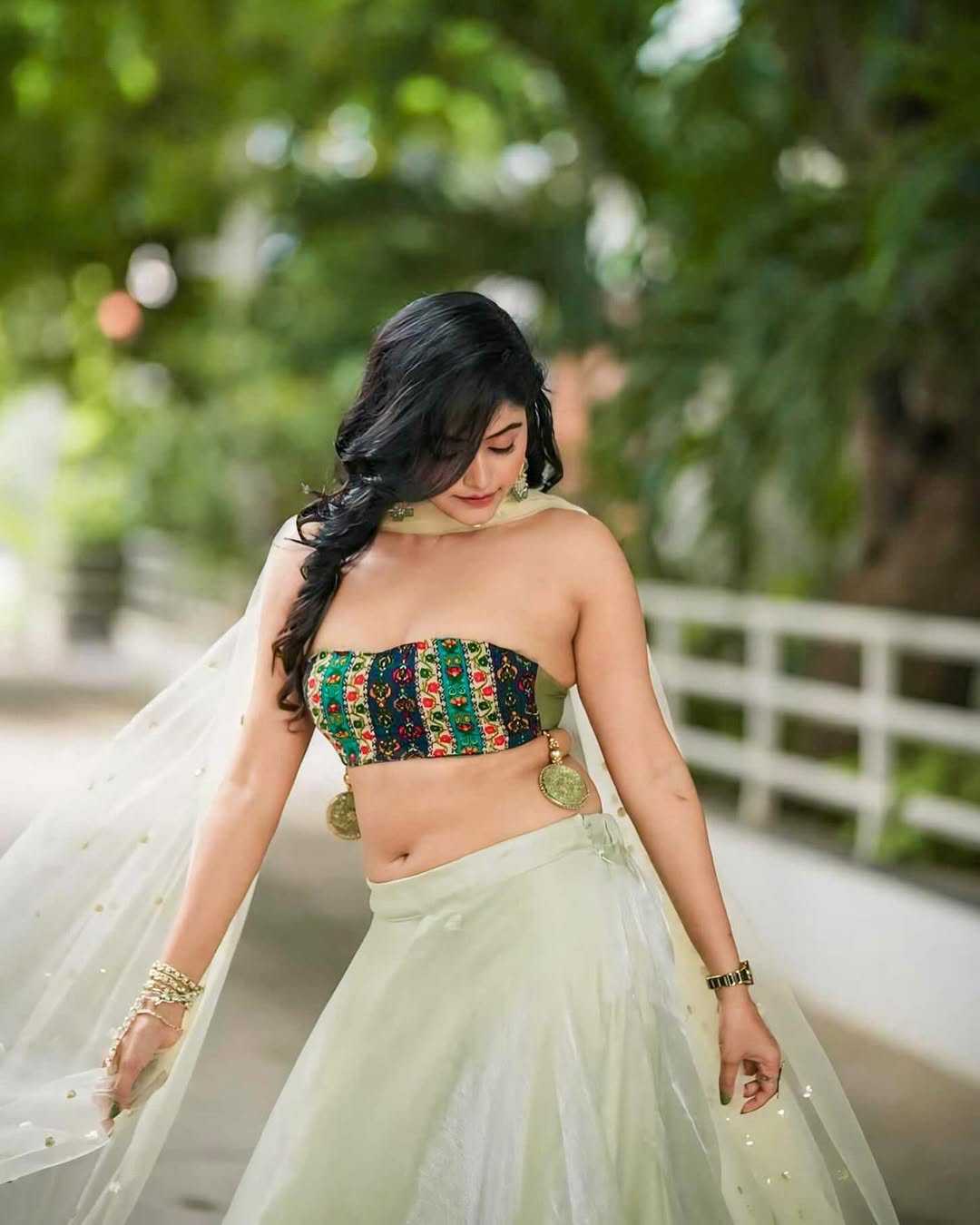 Pragya Nayan Shines in Elegant Teal Saree Look