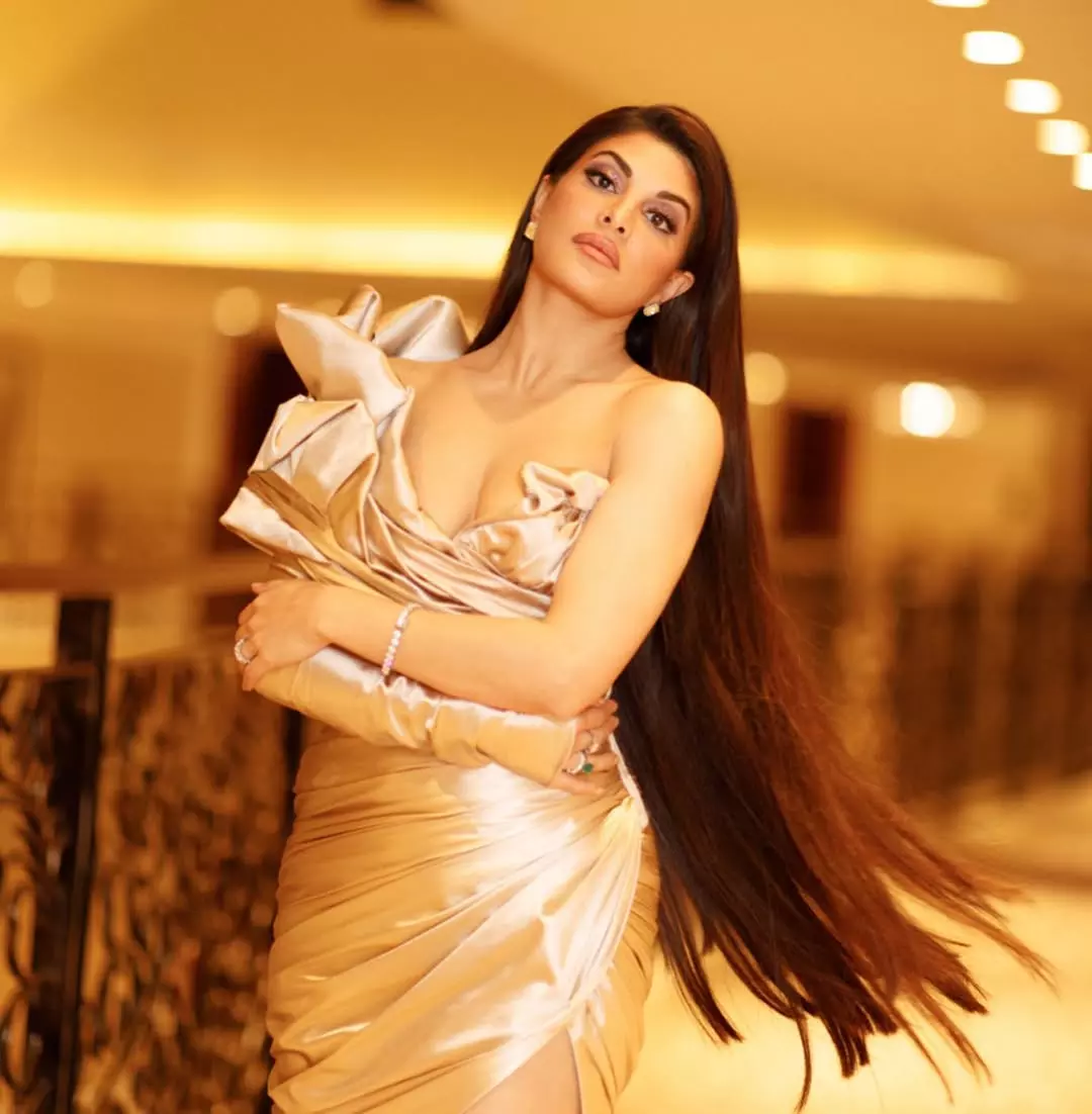 Jacqueline Fernandez Shines Bright in Butter-Yellow Couture Glory