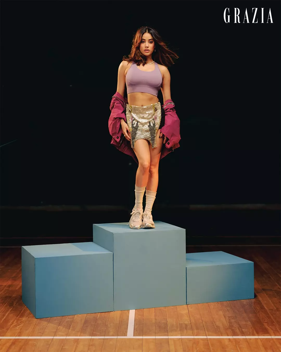 Janhvi Kapoor’s Bold Athleisure Look for Grazia Magazine