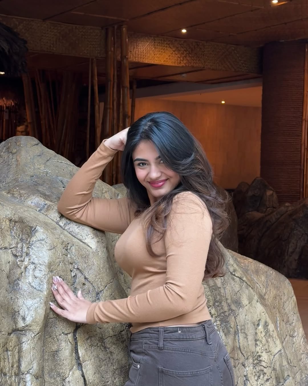 Nayan Sarika Radiates Elegance In Golden-Green Saree