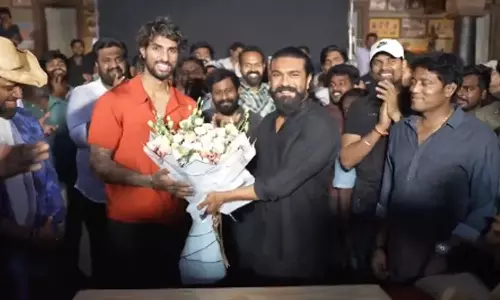 World Cup Champ Tilak Varma Gets Warm Welcome On Peddi Sets!