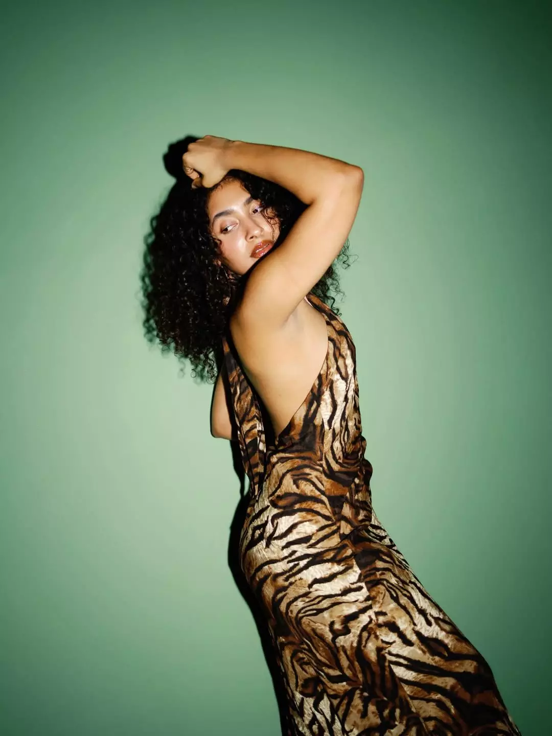 Roaring Elegance Gnaneswari Kandregula in Tiger Print Roaring Elegance Gnaneswari Kandregula in Tiger Print