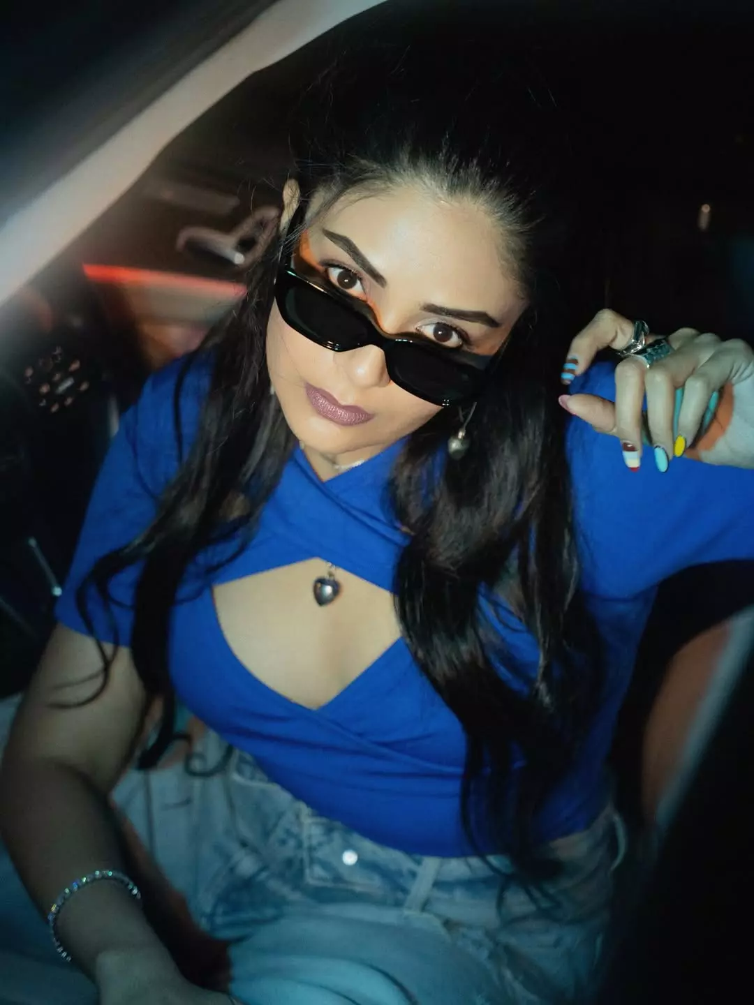 Sreemukhi Stuns in Bold Blue Outfit with Fierce Glam Look Sreemukhi Stuns in Bold Blue Outfit with Fierce Glam Look