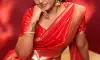Eeshaa Rebba A Vision of Grace in a Classic Red Saree