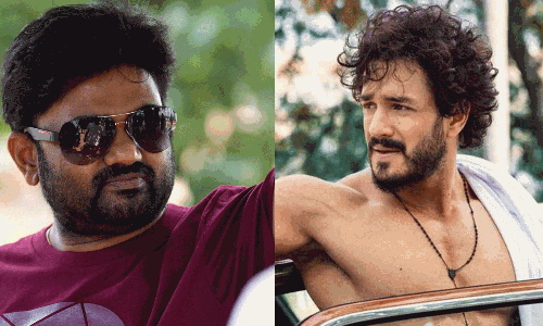 అఖిల్ ని మారుతి  లైన్ లో పెడుతున్నాడా?