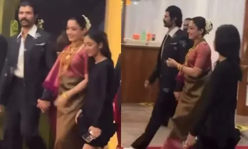 Rashmika Mandanna Stuns in Coorg Saree at Wedding Reception with Vijay