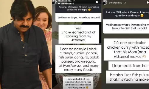 Anna Lezhneva Shares Pawan Kalyan Favourite Food During Fan Chat