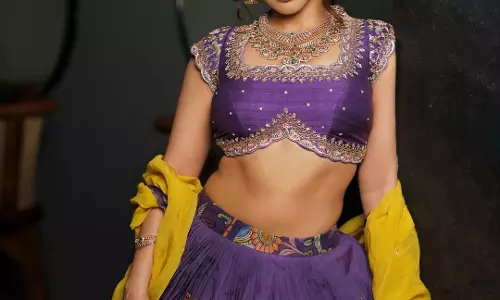 Iswarya Menons Purple & Yellow Lehenga Look Goes Viral