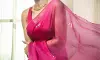 Mimi Chakraborty Stuns in Flowing Pink Saree
