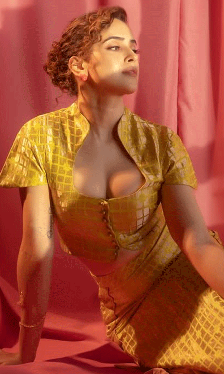 Sanya Malhotra Stuns in Vibrant Yellow Co-Ord Set with Bold Ethnic Twist