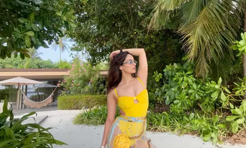 Manushi Chhillar Flaunts Bikini Body in Maldives Vacation Photoshoot