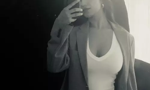 Ruhani Sharma Stuns in Chic Black-and-White Mirror Selfie with Effortless Elegance