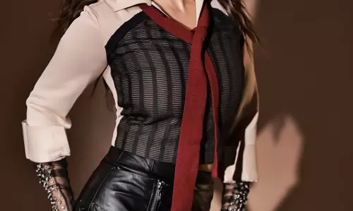 Sunny Leone Sets the Studio Ablaze in Bold Leather & Sheer Glam