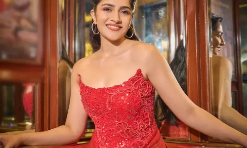 Rukmini Vasanth Turns Heads in Regal Red Fashion Statement