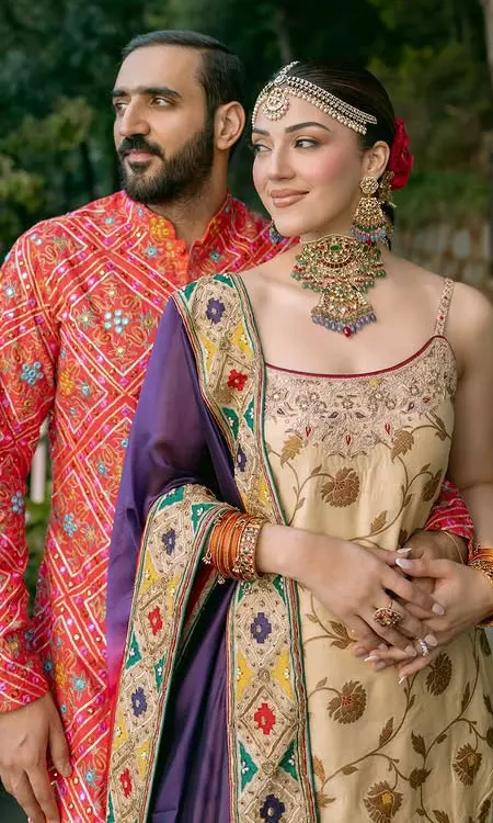 Mehreen Pirzada Shines in Emotional Bridal Look with Husband Arsh