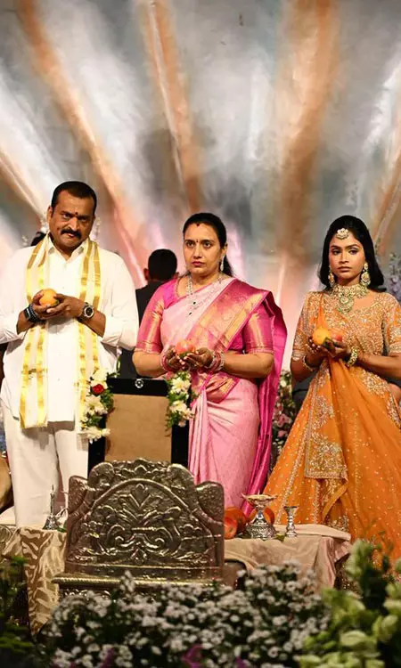 Bandla Ganeshs Daughter Janani Gets Engaged in Grand Traditional Ceremony Set-1