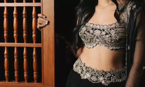 Malvika Nair Stuns in Black Lehenga with Elegant Traditional Look