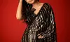 Payal Rajput Stuns in Black & Gold Saree Elegance
