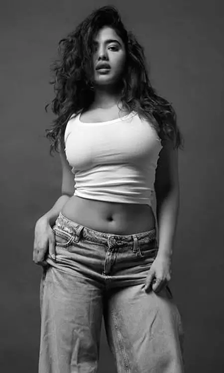 Ketika Sharma Adorable Black And White Photo
