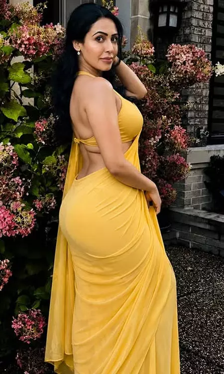 Nandini Rai Glows in Vibrant Yellow Saree Photoshoot