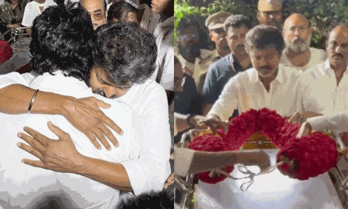 నిర్మాత ఆర్‌బీ చౌదరికి దళపతి నివాళి.. జీవాను హ‌గ్ చేసుకుని ఓదార్పు!