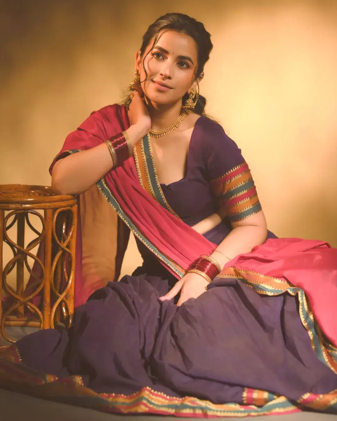 Komalee Prasad Shines in Saree Look Ahead of Tamil Debut
