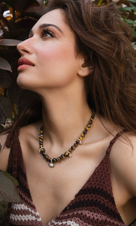 Tamannaah Bhatia Radiates Elegance in Stunning Tiger’s Eye Jewelry Photoshoot