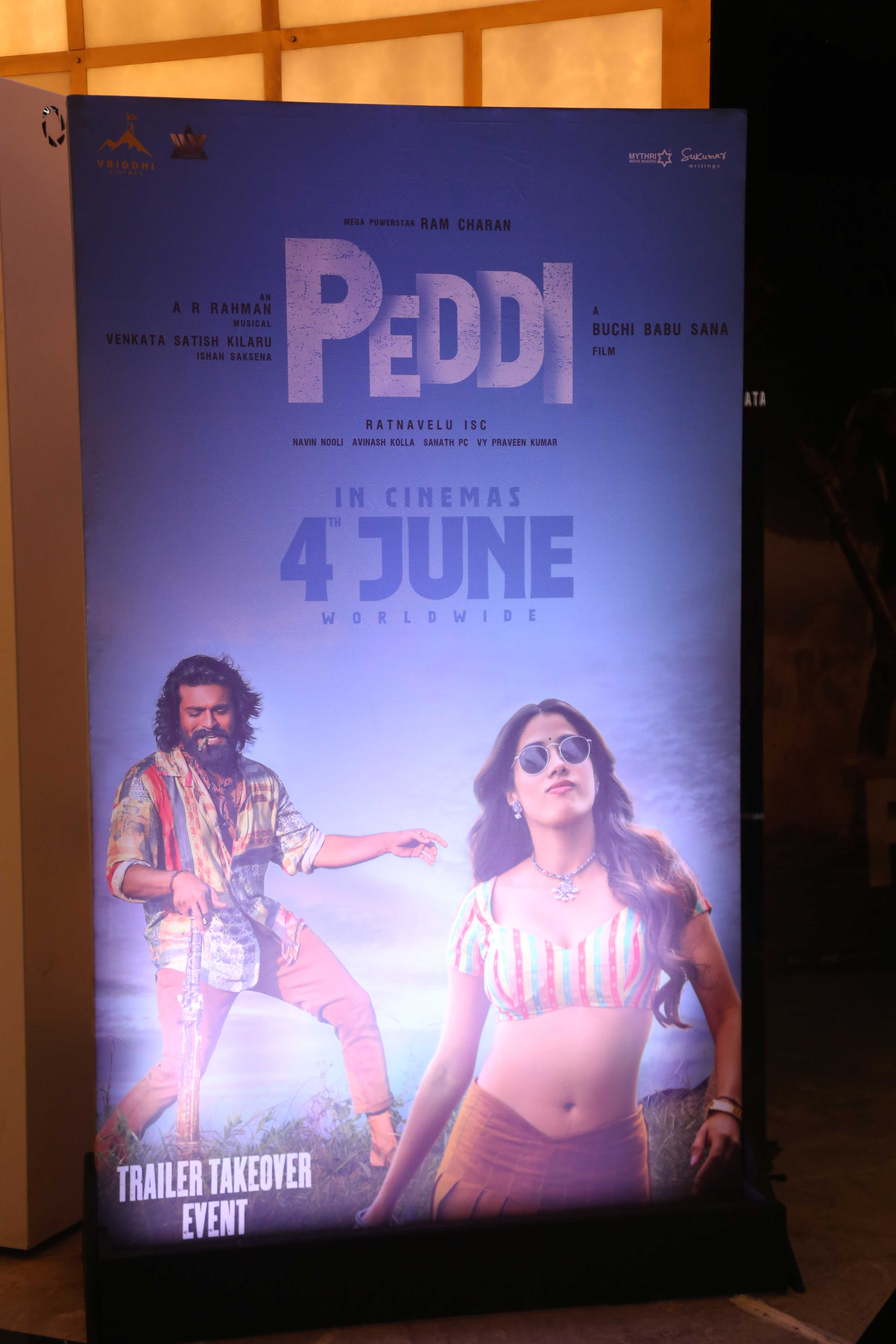 Ram Charan’s Peddi Mumbai Trailer Launch Set 1