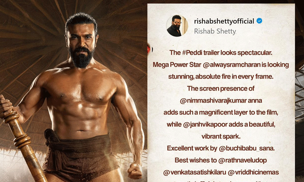 Rishab Shetty All Praises For Charan’s Peddi Trailer