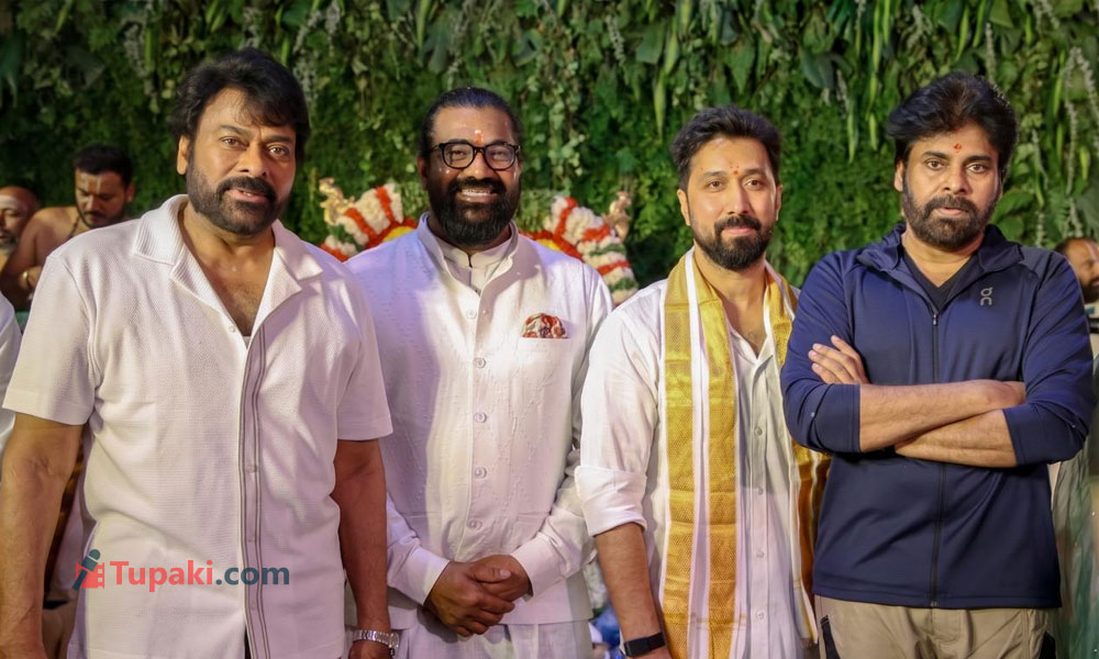 Mega158: Pawan Kalyan Claps, Chiru In Action