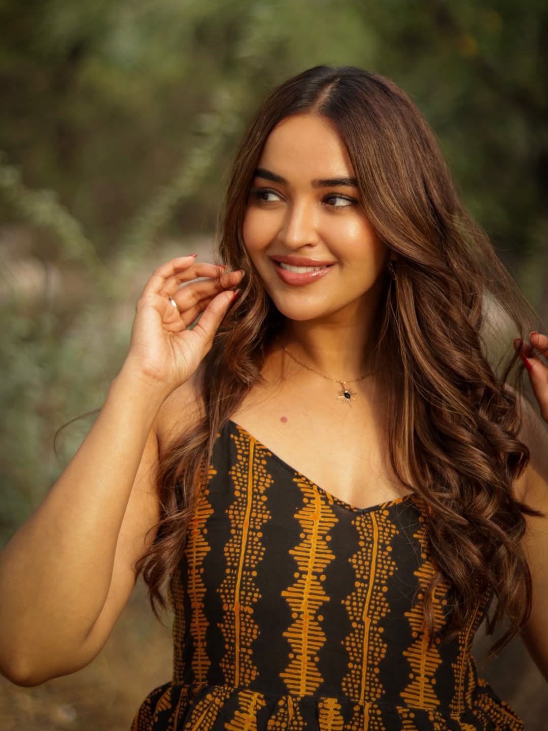 Pujita Ponnada Radiates Joy in Earthy Textures
