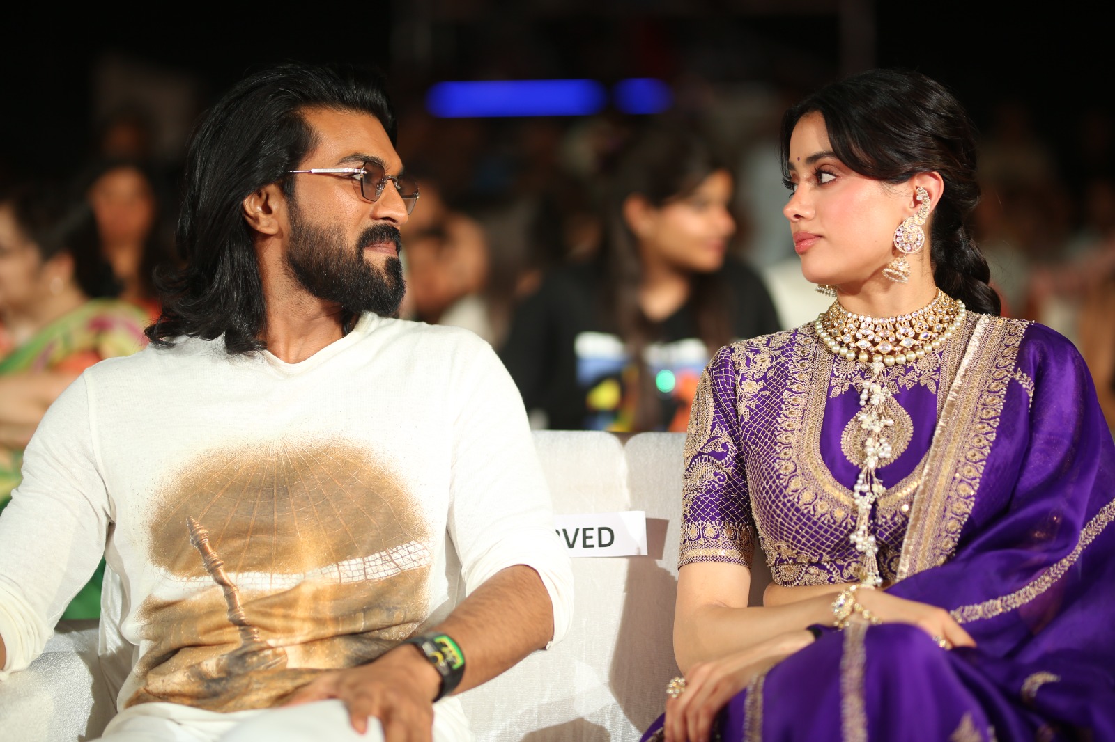 Ram Charan and Janhvi Kapoor Captivate at the Peddi Ki Aawaz Event