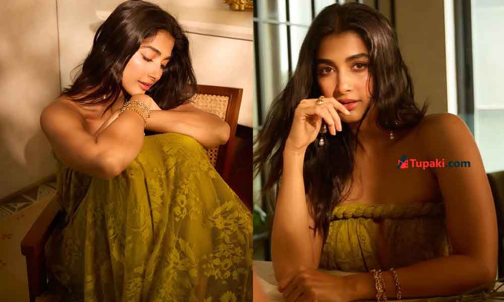సెగలు రేపుతున్న పూజా హెగ్డే గ్రీన్ లుక్‌.. సోషల్ మీడియా షేక్