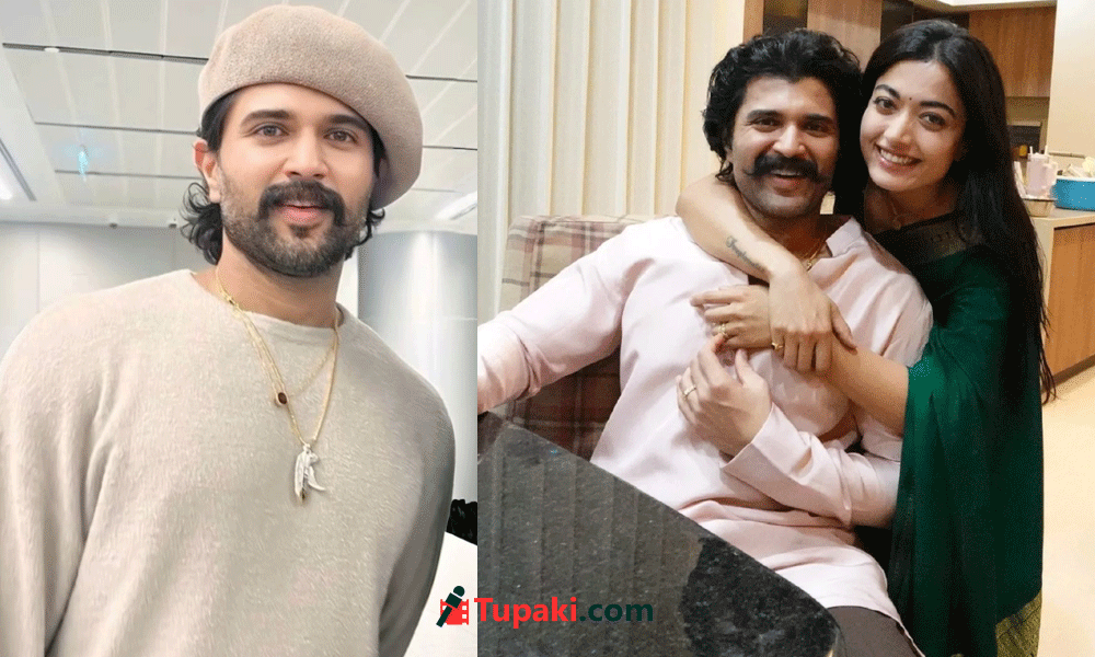 ర‌ష్మిక‌పై ప్రేమ‌తో మెడ‌లో ఆర్!