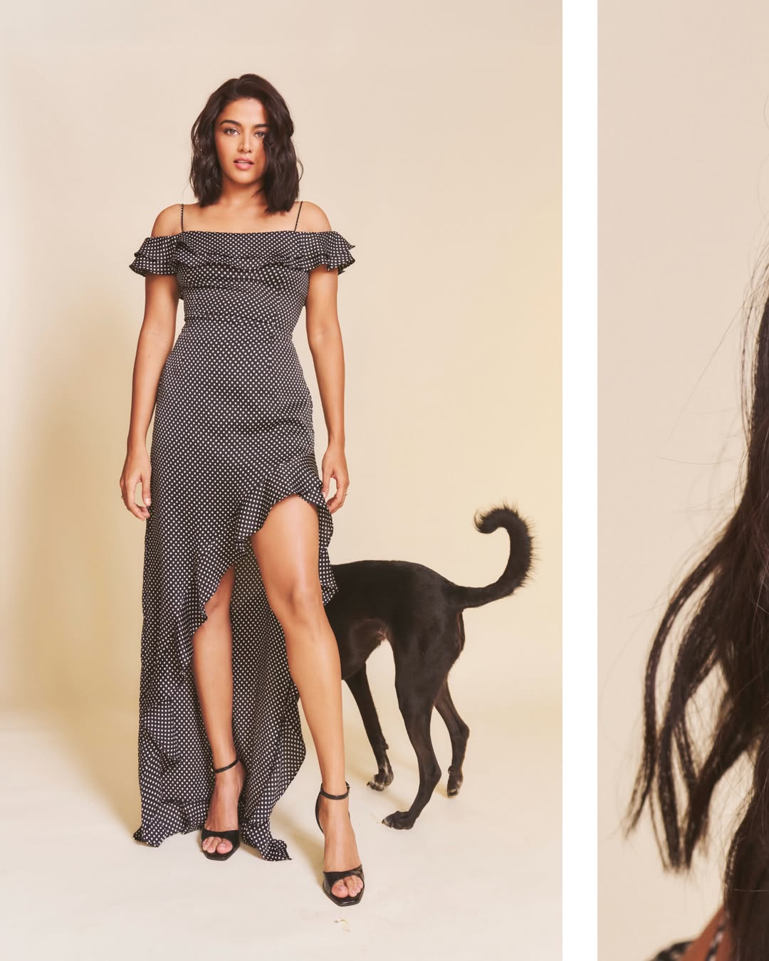 Wamiqa Gabbi Stuns in Chic Polka Dot Off-Shoulder Dress Wamiqa Gabbi Stuns in Chic Polka Dot Off-Shoulder Dress