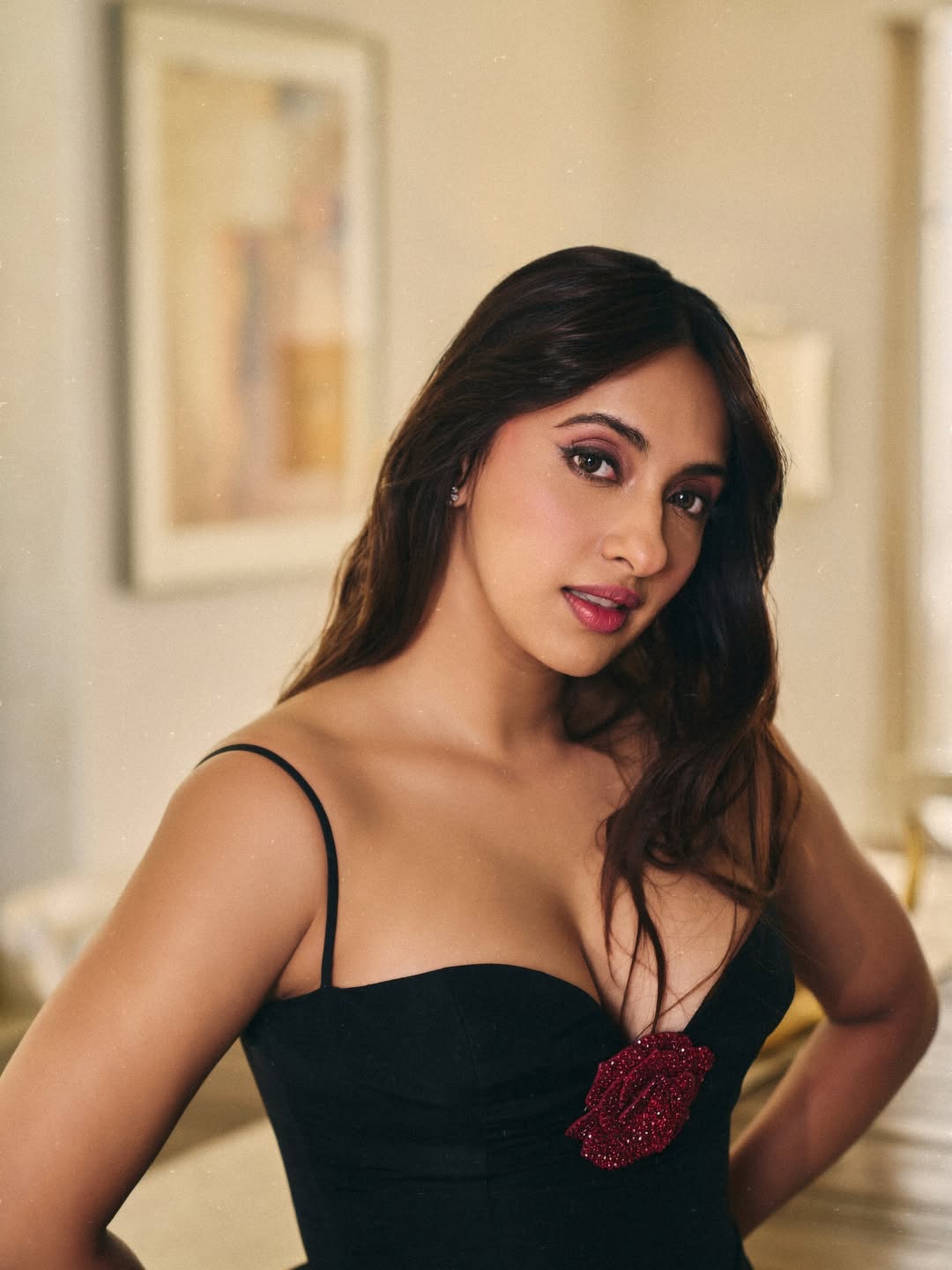 Akansha Ranjan Kapoor Stuns in Elegant Black Dress, Exudes Timeless Glamour Akansha Ranjan Kapoor Stuns in Elegant Black Dress, Exudes Timeless Glamour