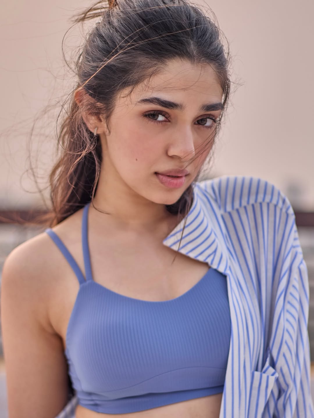 Krithi Shettys Effortless Charm Shines in Viral Terrace Photo