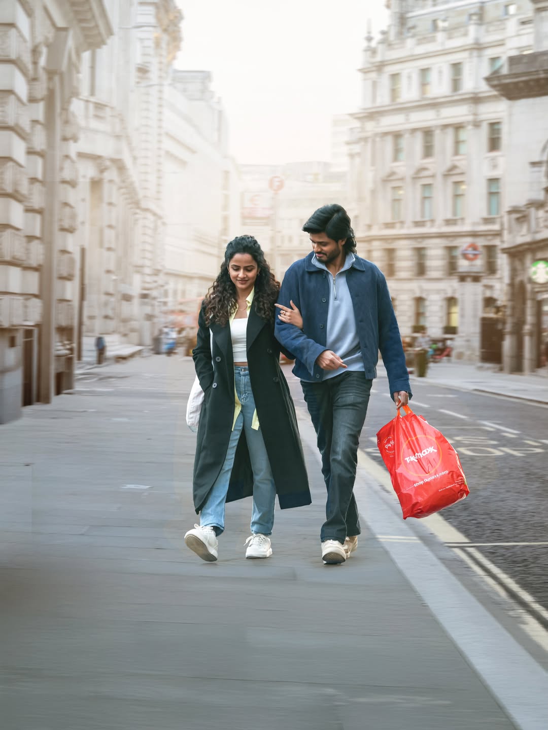 Anand Deverakonda and Vaishnavi Chaitanya Share a Sweet Street-Side Stroll