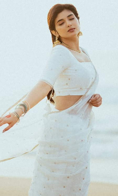 Pragya Nagra Stuns in Elegant White Look: A Rising Star in South Cinema