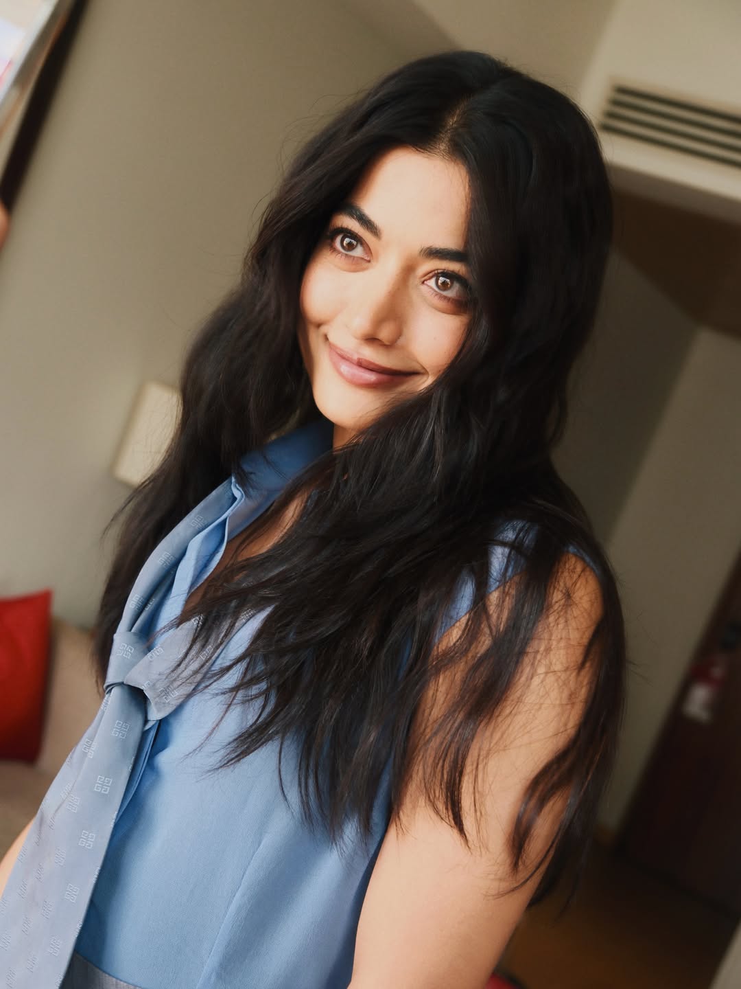 National Crush Rashmika Mandanna Radiates Joy in Stylish Corporate-Chic Look