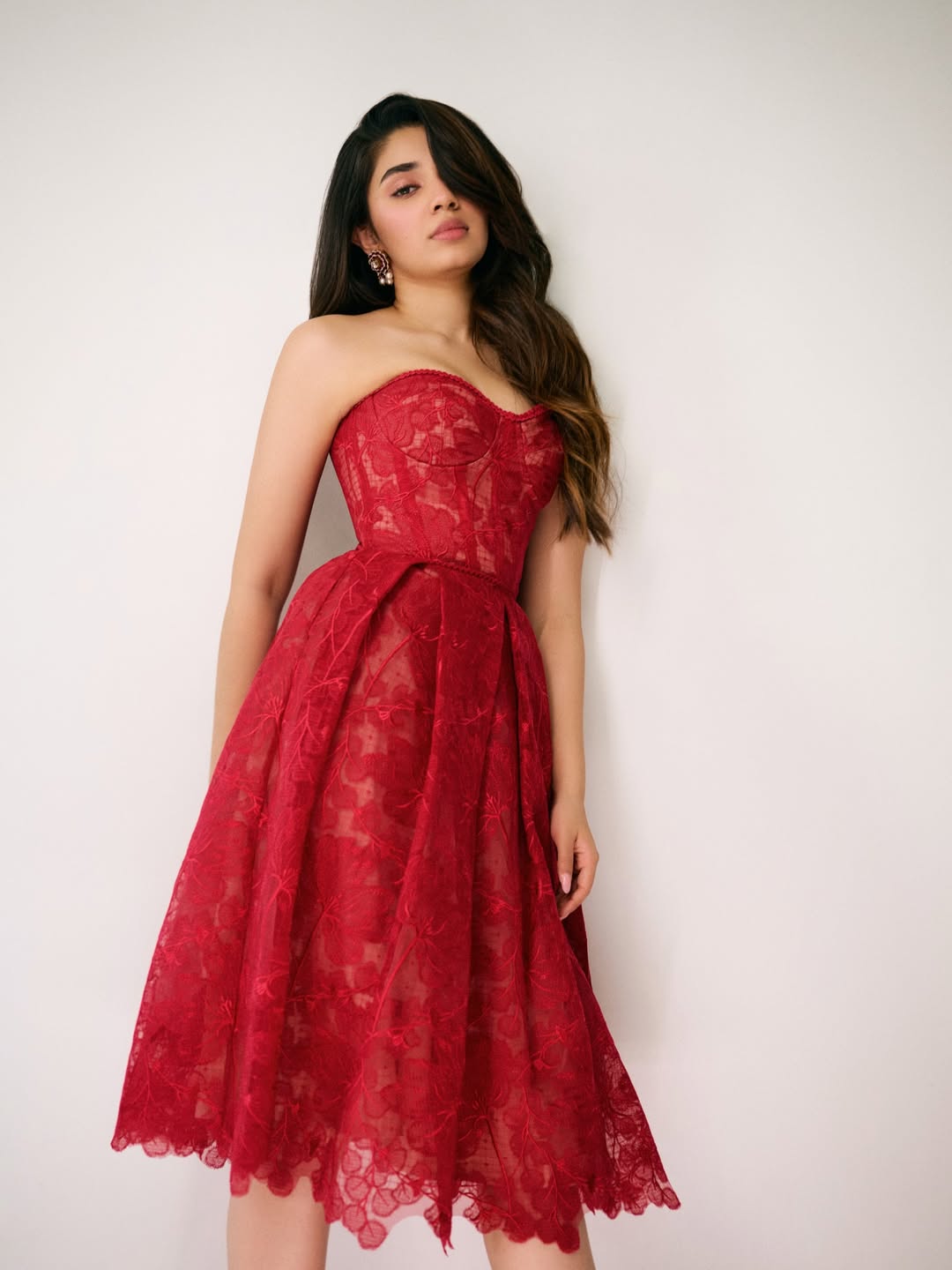 Krithi Shetty Dazzles in a Stunning Red Gown, Redefining Modern Glamour