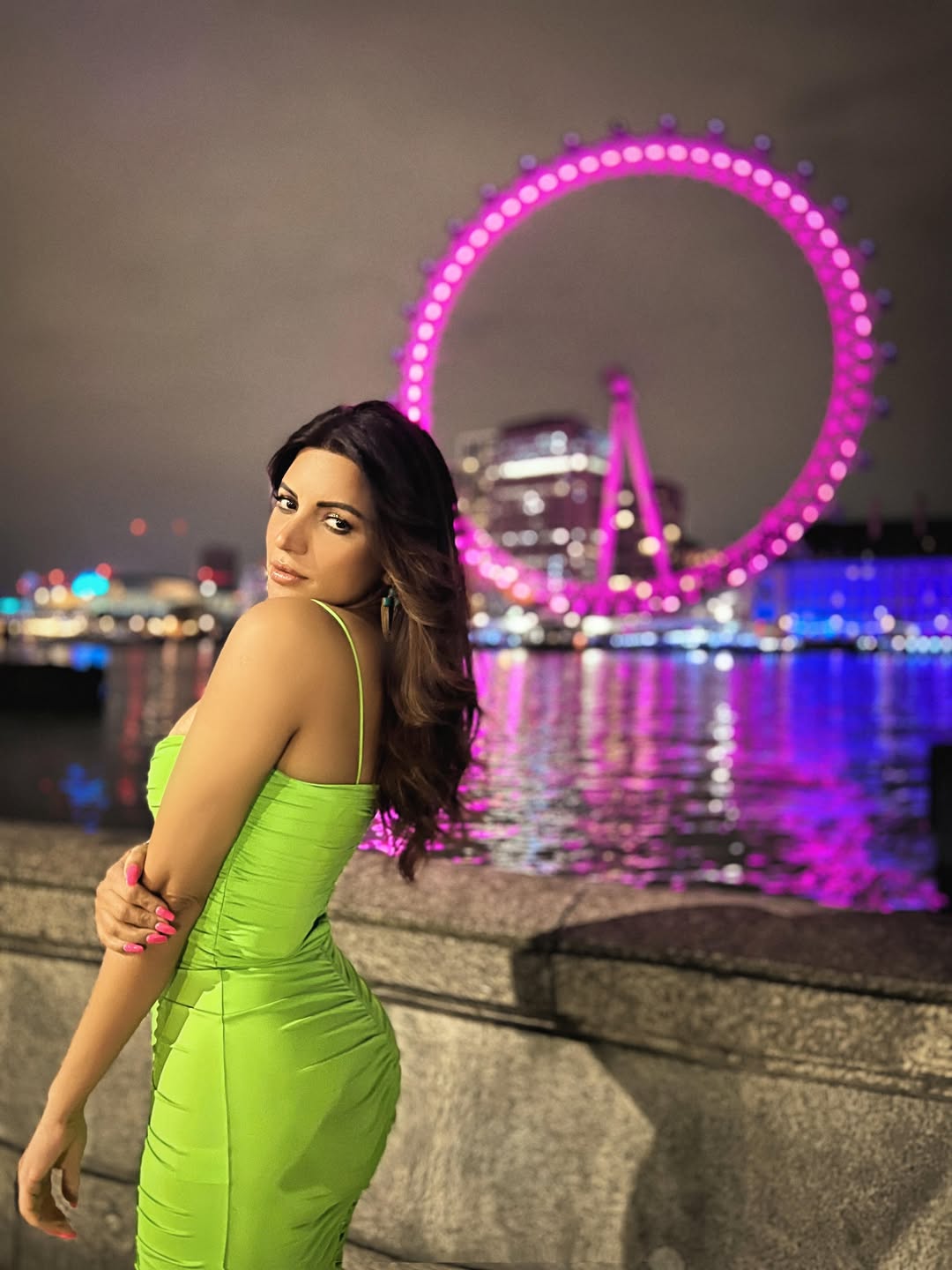 Shama Sikander Lights Up London Night in Stunning Lime Green Dress