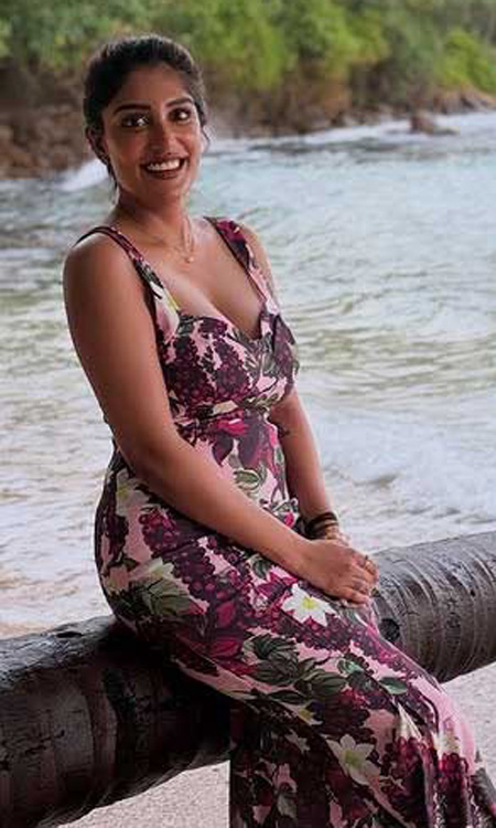 Supritha Captures Fresh Coastal Charm in Floral Dress