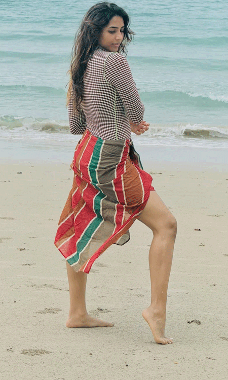 Kantara Fame Sapthaami Gowda Stuns Fans with Breezy Coastal Look