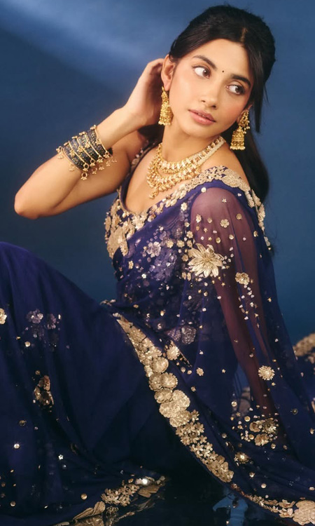Pragati Srivastava Stuns in Royal Blue Saree, Radiates Elegance and Grace