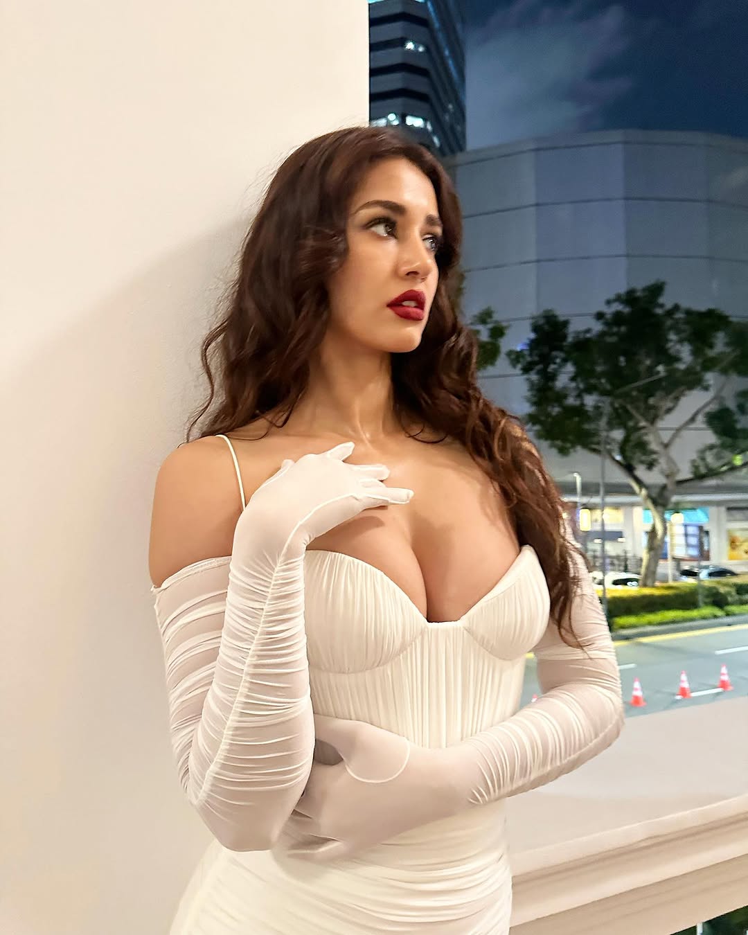 Disha Patani Captivates Fans With Bold Red Lips and Sophisticated Look