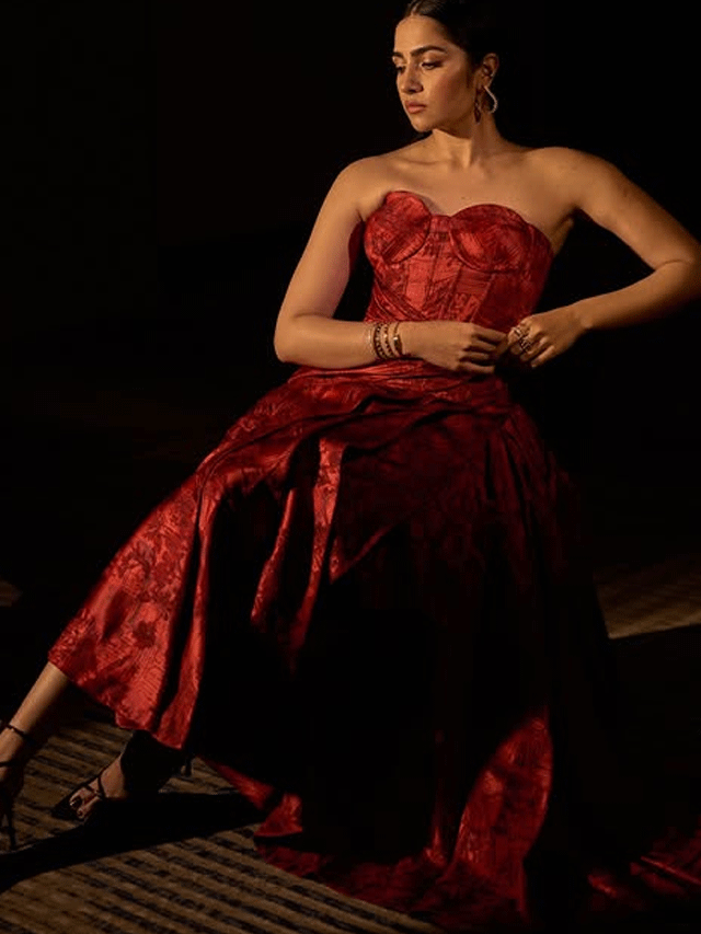 Rukmini Vasanth Fiery Grace in Red  A Pan-Indian Star on the Rise