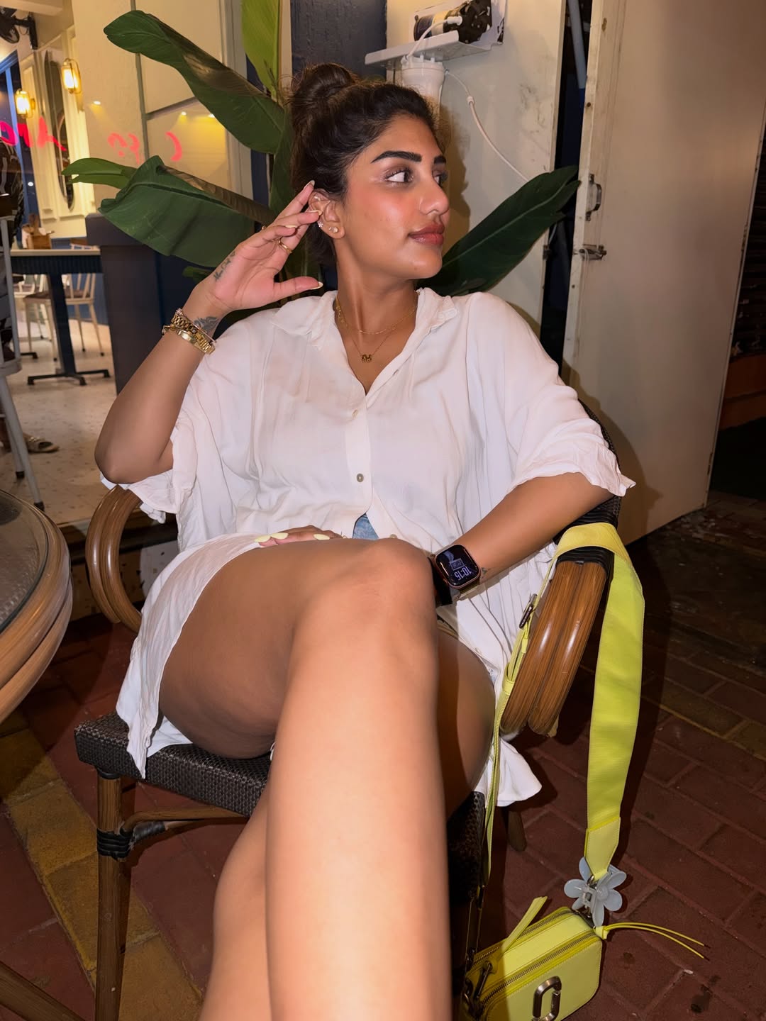Supritha Serves Chic Summer Fashion Goals in Effortless Café Look