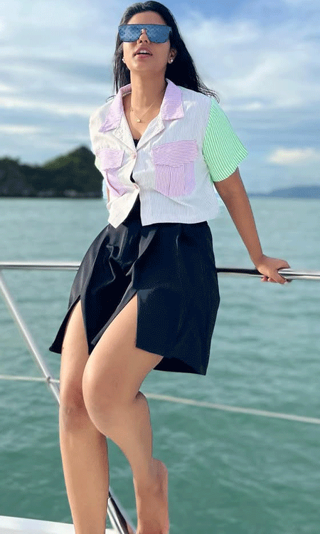Aishwarya Rajesh Radiates Charm in a Vibrant Boat-Side Fashion Look