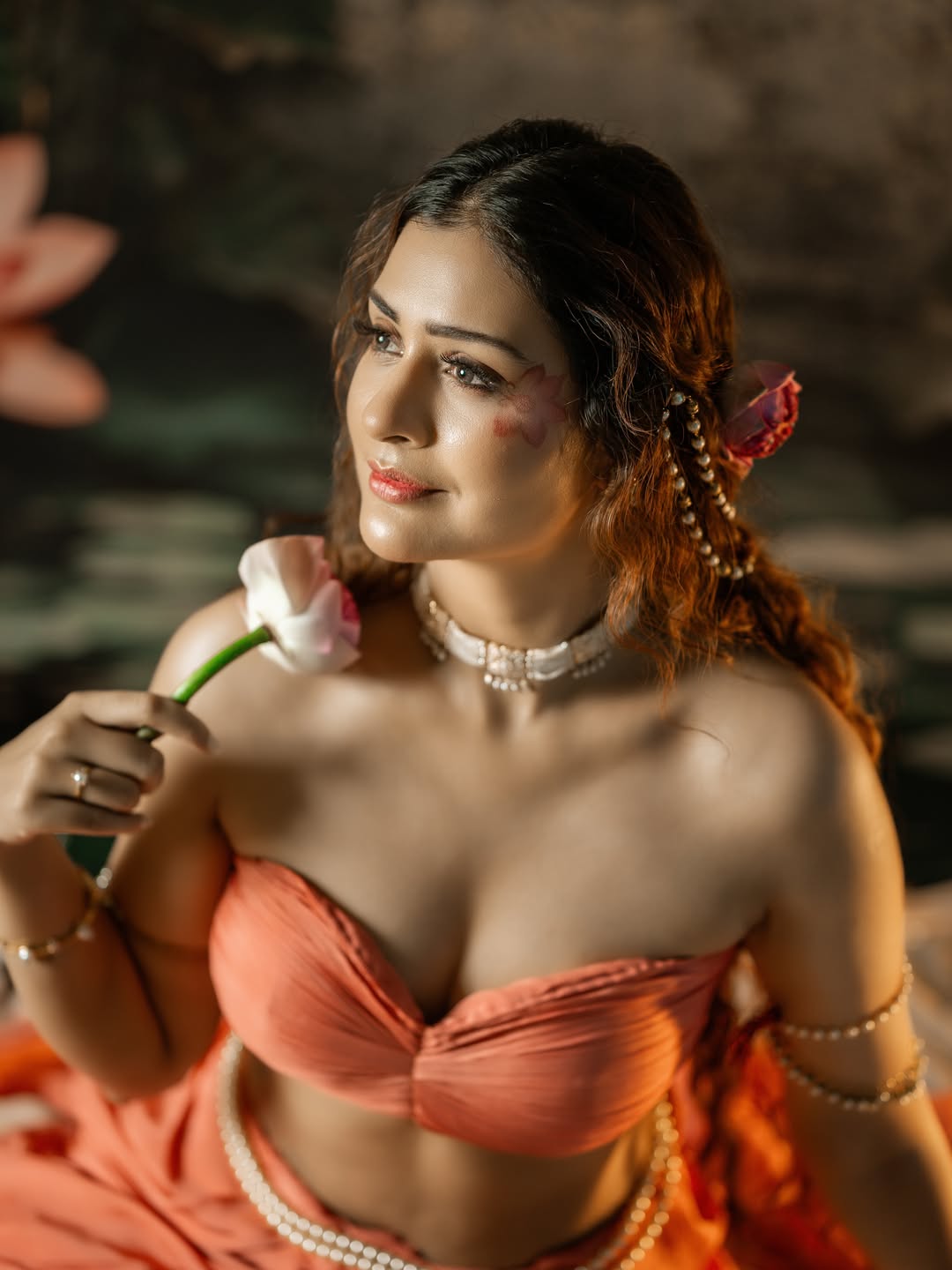 Payal Rajput Channels Timeless Grace in an Ethereal Lotus Portrait